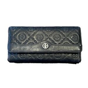 Black Casual Women's Button Closure Wallet Compartments Cards Money Change